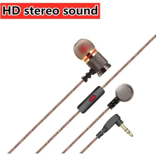 3.5mm Wired Earphones Stereo Bass Sport Headset Line Control Earbuds Handsfree RemoteTalk with Mic for iPhone Samsung Music Game
