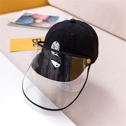 Anti-Spitting Transparent Protictive Hat Dustproof Antifoam Anti-Saliva Cover Kids Boys Girls Peaked Cap Windproof Hat