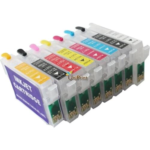 R1900 empty refillable ink cartridges for EPSON R1900 with ARC chip T0870 - T0874 T0877 - T0879 free shipping