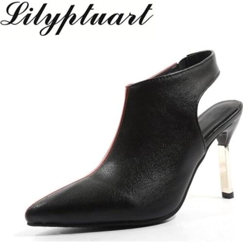 2020 spring fine-heeled high-heeled pointed color-matching sandals women oversized 40-48 sandals Roman shoes