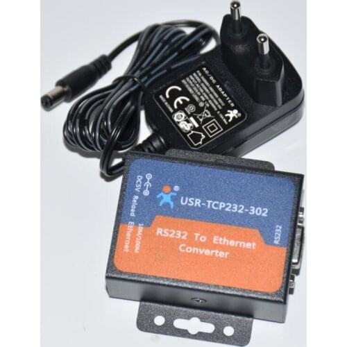 USR-TCP232-302 Serial RS232 to Ethernet TCP/IP Server Module Ethernet Converter Support DHCP/DNS, 200 Upgraded