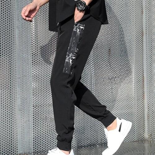 Harem Pant Joggers Loose Male Legible Mens Trousers Full-length Mens Sweatpants Cotton Casual Pants Men 4XL Streetwear MKX080