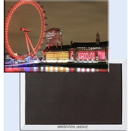 Tourist Magnets Over Min. Order $12,London Eye-Ferris Wheel Night View Metal Refrigerator Magnet 5571 Tourist Souvenirs