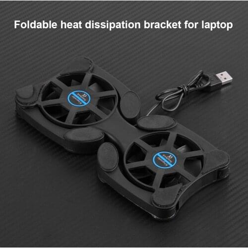 Foldable USB Cooling Fan CPU Cooler Mini Octopus Notebook Cooler Pad Quiet Stand Double Fans for 7-15 inch Notebook Laptop
