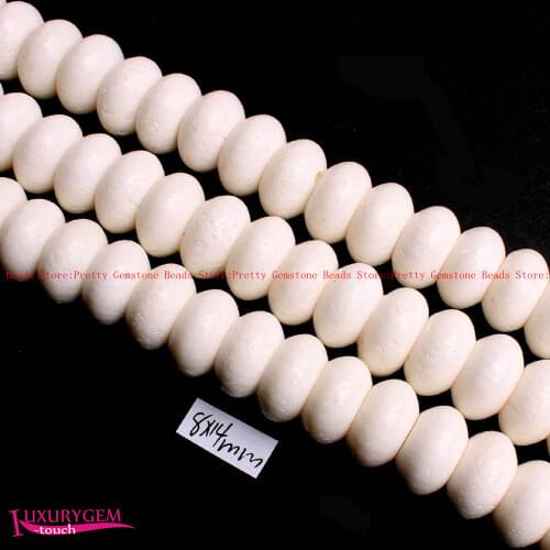 High Quality 8x14mm Natural White Color Sponge Coral Washer Shape DIY Gems Loose Beads Strand 15" Jewelry Making w4059