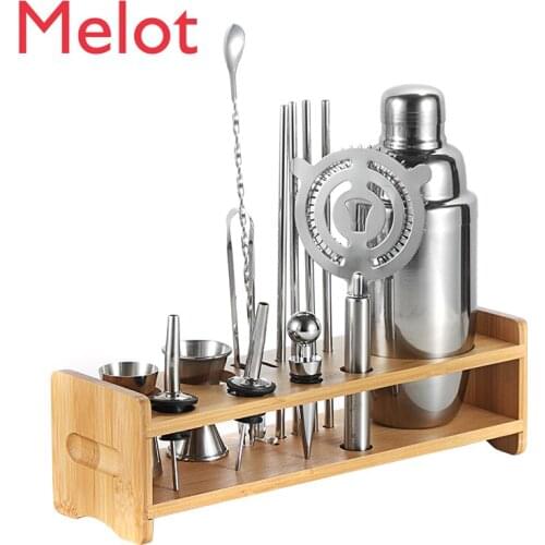 High-End Luxury Stainless Steel Shaker Set Shaker Cup Bartending Tool Professional Bar Shaker Measuring Spoon