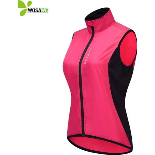 WOSAWE Womens Sleeveless MTB Cycling Jersey Quick Drying Windproof Bicycle Sports Gilet Wear Washable Bike Jersey Shirts