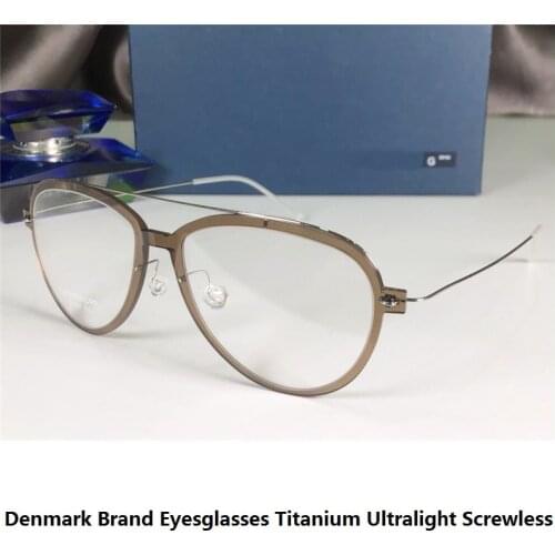Denmark Brand Titanium Myopia Glasses Anti-blue Light 6547 New Screwless Spectacle Frame Ultralight Myopia reading Eyesglasses