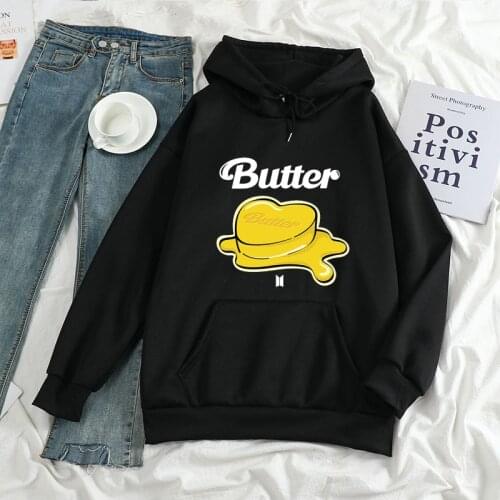Women Hoodies Bangtan Boys butter Women Pullovers Hoodies Sweatshirts Bangtan Sonyeondan Hoody Loose Streetwear Tops