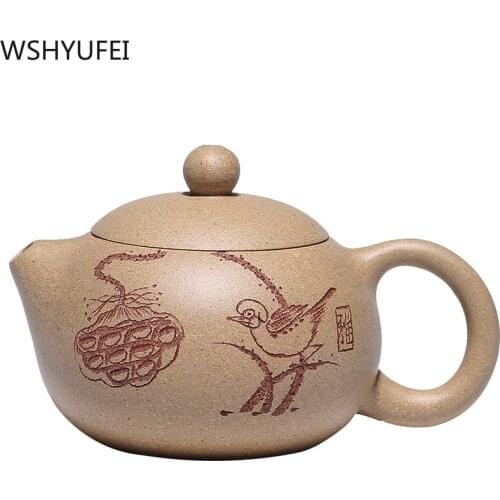 Authentic Yixing Teapot purple clay Xi Shi pot Famous beauties Handmade Raw ore Purple Mud Customized Chinese Tea set 120ml