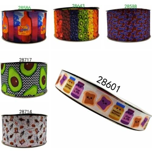 Free shipping 50 yard cartoon printed grosgrain ribbon 28601