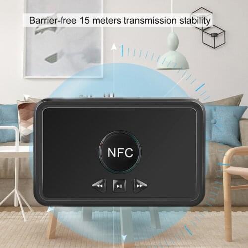 Bluetooth 5.0 Audio Receiver Adapter NFC 3.5mm RCA AUX Output Wireless Bluetooth Aux Stereo Receptor For Amplifier Speaker