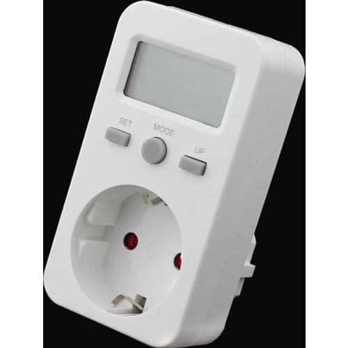 Digital Energy Meter Socket Plug-in Electric Power Meter Energy tester Monitor checker LCD Display EU Plug 230V-50Hz 16A