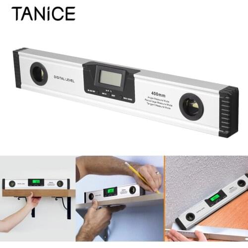 TANiCE 400mm Digital Magnetic Level Protractor Level Measuring Meter Tool With Bright LED Display And Neodymium Magnetic Base