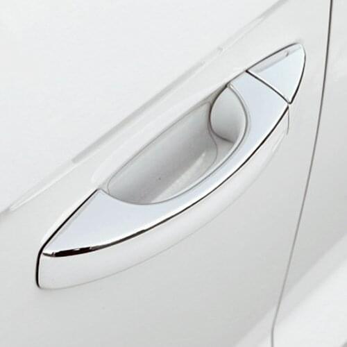 For Volkswagen VW T-ROC Atlas Teramont 2017-2021 Chrome Exterior Side Door Handle Cover Moulding Trim Frame For Skoda Octavia
