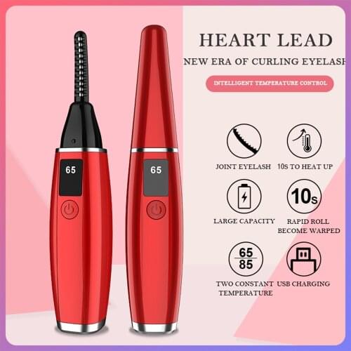 Electric Heated Eyelash Curler USB Rechargeable Makeup Curling Tools Long Lasting Eye Lash Curler Beauty Tool Lifting Eyelashes