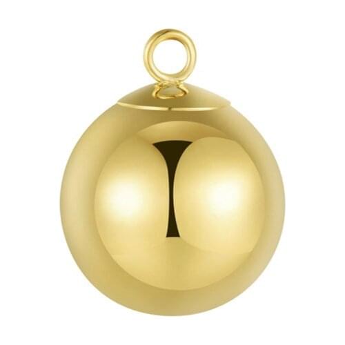 Genunie Necklace Bracelet Anklect Earring 18k Gold Bead Charm Pendant Fine Jewelry Making DIY acessories 2.5-10mm optional