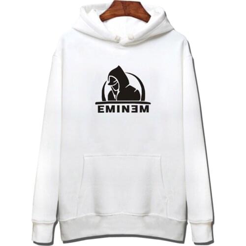 Hot Sale Eminem White Hoodies Men/Women Autumn Winter Fashion Casual Sweatshirt Print Eminem Mens Hoody Plus Size XXS-4XL