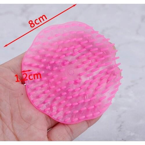 Comb Handheld Silicone Scalp Shampoo Massage Brush Washing Comb Shower Head Hair Mini Head Meridian Massage Wide Tooth