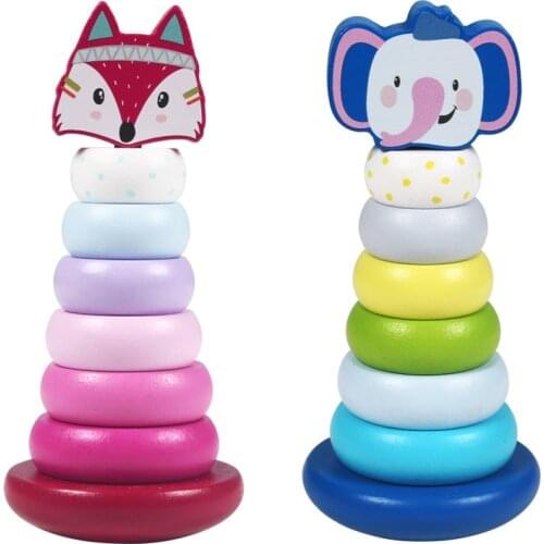 Baby Animals Sorting Toy for Infants Educational Learning Nesting Toy for Babies Montessori Materials Wooden Toddler Toy