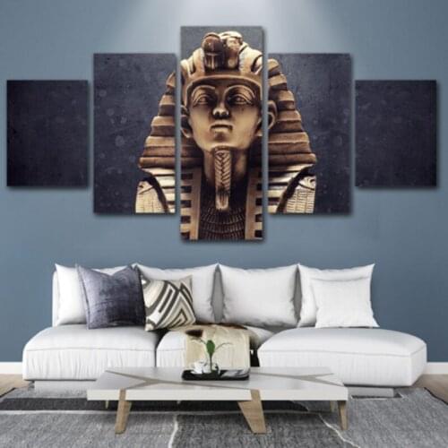 Egyptian Pharaoh Picture Poster 5 Pcs Modern Home Wall Decor Canvas Picture Art HD Print Painting On Canvas for Living Room