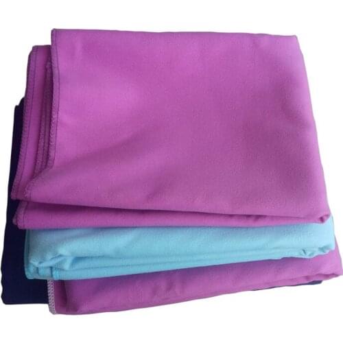 China brand right microfiber logo towel yoga mat beach outdoor camping compact soft towel with mesh bag
