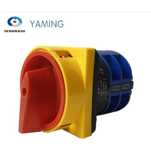 LW26GS-32/04-2 Rotary Cam Switch 2 Position ON-OFF Padlock 690V 32A 2 Poles Universal Changeover Switches Silver Contact YMW26