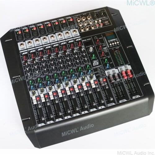 LX8 Professional Digital Premium 8-Input 2-Bus Mixer Sound console 3-pin XLR with USB DSP Audio effect Double marshalling Mixer