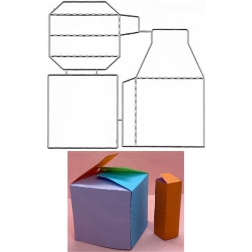 Box Cutting Die Troqueles De Corte De Metal Scrapbooking DIY Cards Making Molds Embossing Folder Slimline Dies And Clear Stamps