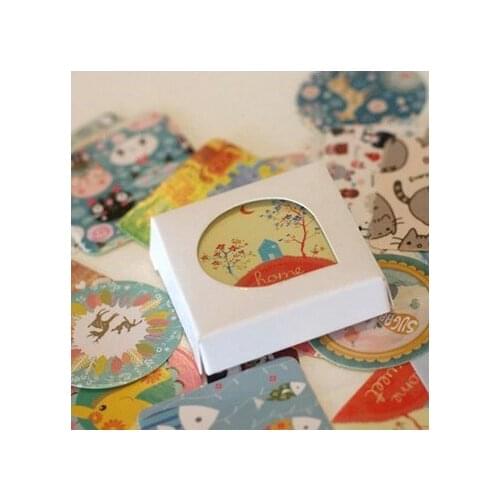 Zakka Lovely Children /Student Japan Style SIY Cartoon DIY Stickers 38pcs per paper box Kawaii dairy book stickers-Animals