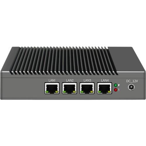 Fanless Mini PC J1900 J4125 CPU 4 Gigabit LAN HDMI VGA Embeded Industrial Computer Soft VPN Firewall WiFi Router for Household