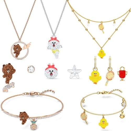 Fashion Ladies Jewelry Cute Animal Fashion Jewelry Set Fashion Necklace and Earring Bracelet Beautiful Gift for Girl Jewelry