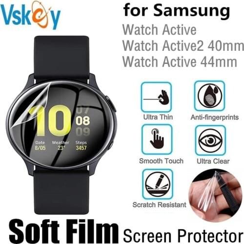 100PCS TPU Soft Film for Samsung Galaxy Watch ACTIVE 2 40mm Active 44mm Screen Protector Protective Film (No Tempered Glass)