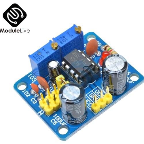 NE555 Pulse Frequency Duty Cycle Square Wave Rectangular Wave Signal Generator Adjustable 555 Board NE555P Tools Module