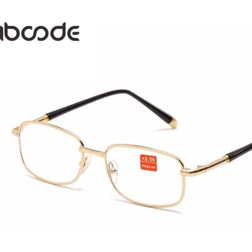 Iboode 2020 Metal Glass Lens Reading Glasses Retro Men Women Reader Eyewear Presbyopic Magnifying Eyeglasses +1.0 To +4.0 Unisex