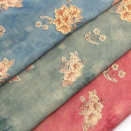 Wholesale Soft Spandex Satin Fabric For Sewing Vintage Feather Imitate Silk Material Elastic Stretch Satin Fabric Print D30
