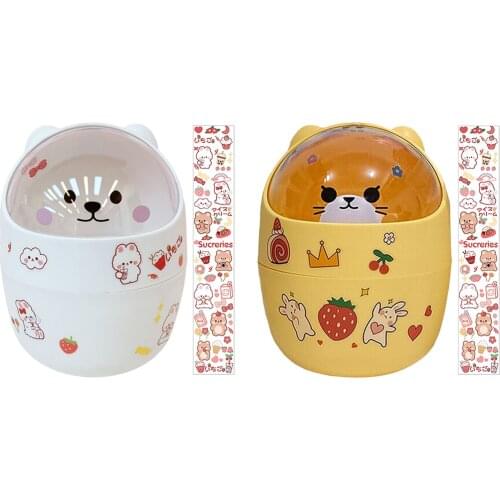 Plastic Mini Trash Can Desk Bedroom Room Garbage Trash Bin Wastebasket Countertop Tiny Waste Can Kitchen Coffee Table Dorm