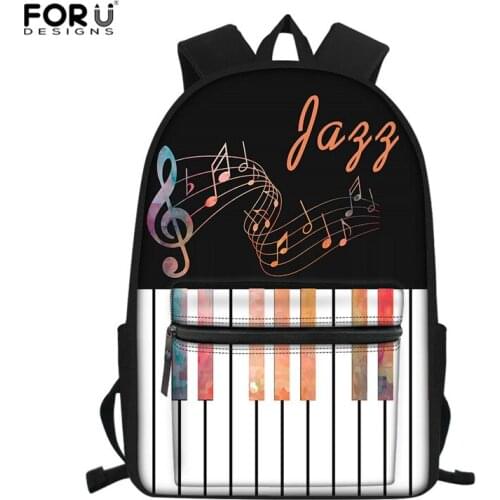 FORUDESIGNS School bags for Teenage Girls Piano Backpack Schoolbag Women Female Satchel Casual Teen Student Bookbag Mochila