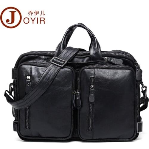 Joyir Large Capacity Mens Shoulder Bag Genuine Leather Handbag Vintage Hight Quality Multifunctional Men Shoulder Bag 2 Color