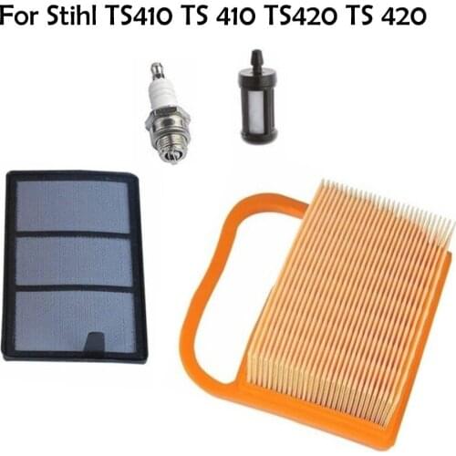 Air Filter Fuel Spark Plug Set For Stihl TS410 TS 410 TS420 TS 420 SAWS Parts Fuel Filter Spark Plug
