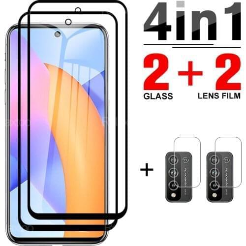 4-in-1 Protective Tempered Glass On The For Honor 10 Screen Protector For Honor 10I 10 Lite 10x Lite 20 Phone Camera Lens Film