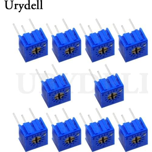 10pcs 50 100 200 500 Ohm 2K 20K 200K 2M 1K 10K 100K 1M 5K 50K 500K 3362P Potentiometer Trim Trimmer Variable Resistor