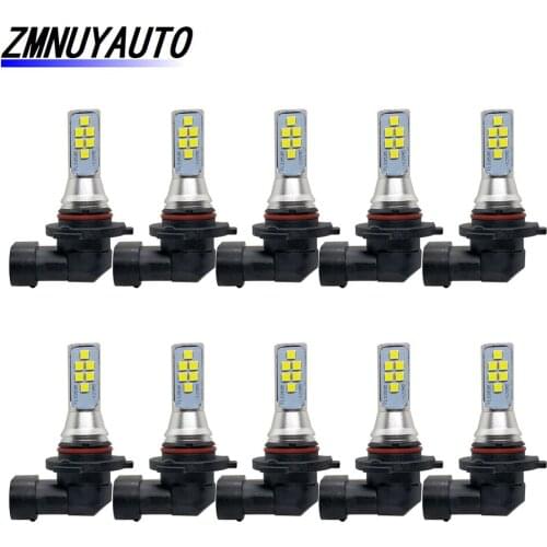 10PCS HB3 9005 HB4 9006 Led 12 SMD 1400LM Car Fog Light Super Bright White 6000K 12V DRL Auto Lamp Bulbs Automobiles