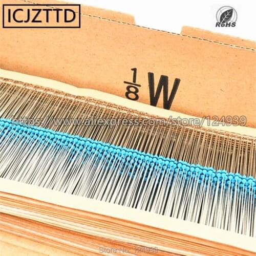 100pcs 0.25W 1% 1/4W NEW Metal Film 0.125W 1% 1/8W 1/6W 2K 2.0K 2K0 2.2K 2K2 2.4K 2K4 2.7K 2K7 3K 3.0K 3K0 3.3K 3K3 3.6K 3K6