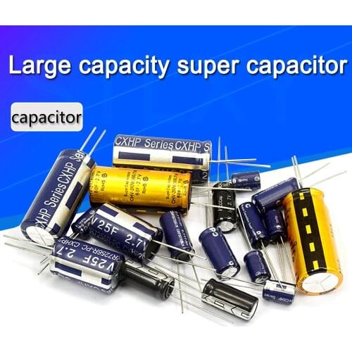 2PCS High capacity super capacitor Farad capacitor 5.5V 0.1/0.47/1.5/1.0/4.0/5.0/F R-shaped double-layer capacitor DIY KIT