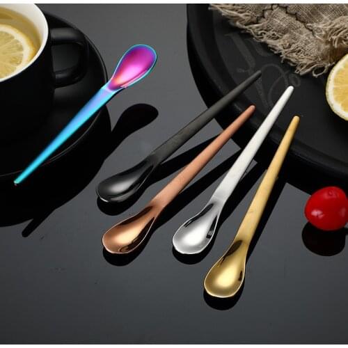 304 stainless steel mini spoon ice cream fruit dessert spoon tea spoon rose gold coffee tea spoon tableware