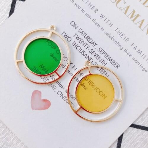 4pieces/lot Alloy Round pendant Earring Accessories earrings Supplies for Jewelry Accessories