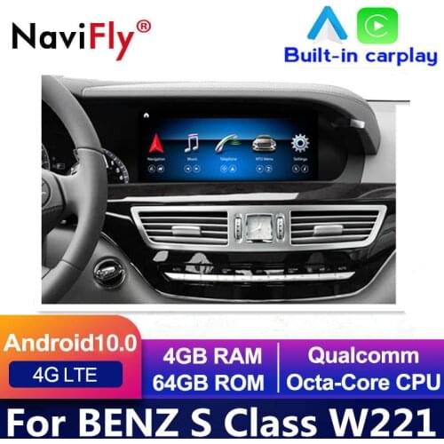 IPS Carplay Android 10 Car dvd radio multimedia Player For Mercedes Benz S class W221 W216 2005-2013 NTG 3.0 3.5 GPS Navigation