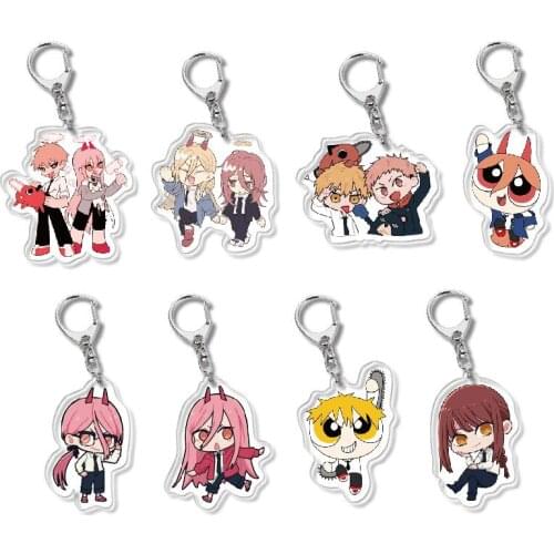 Chainsaw Man Anime Denji Pochita Makima Aki Hayakawa Acrylic Pendant Figure Keychain Keyring Collection Model Toy Gift