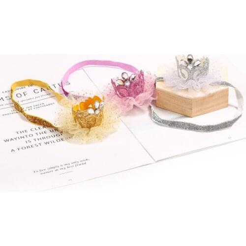 Boutique ins 10pcs Fashion Royal Rhinestone Tiaras Headbands 3D Glitter Crown Soft Hairbands Princess Headwear Hair Accessories